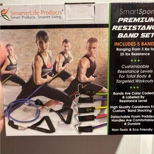 Premium Resistance Band Set - Black, Blue, Yellow- never opened!